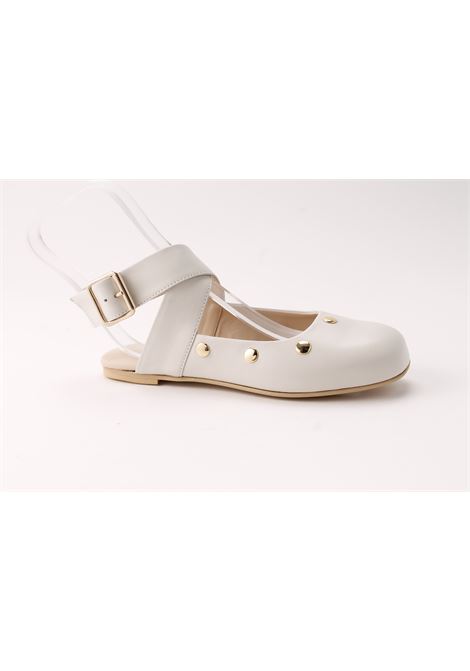 Ballerine con borchie FLORENS | F112610E VITELLO VANILLA ICE